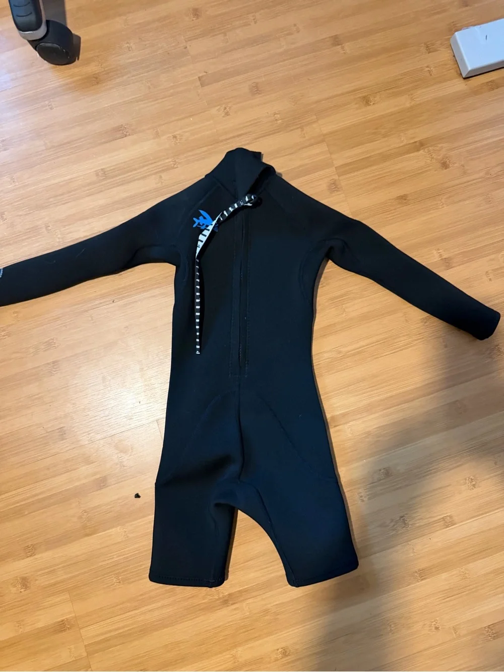 Patagonia Kids Black Long-Sleeve Shorty Wetsuit